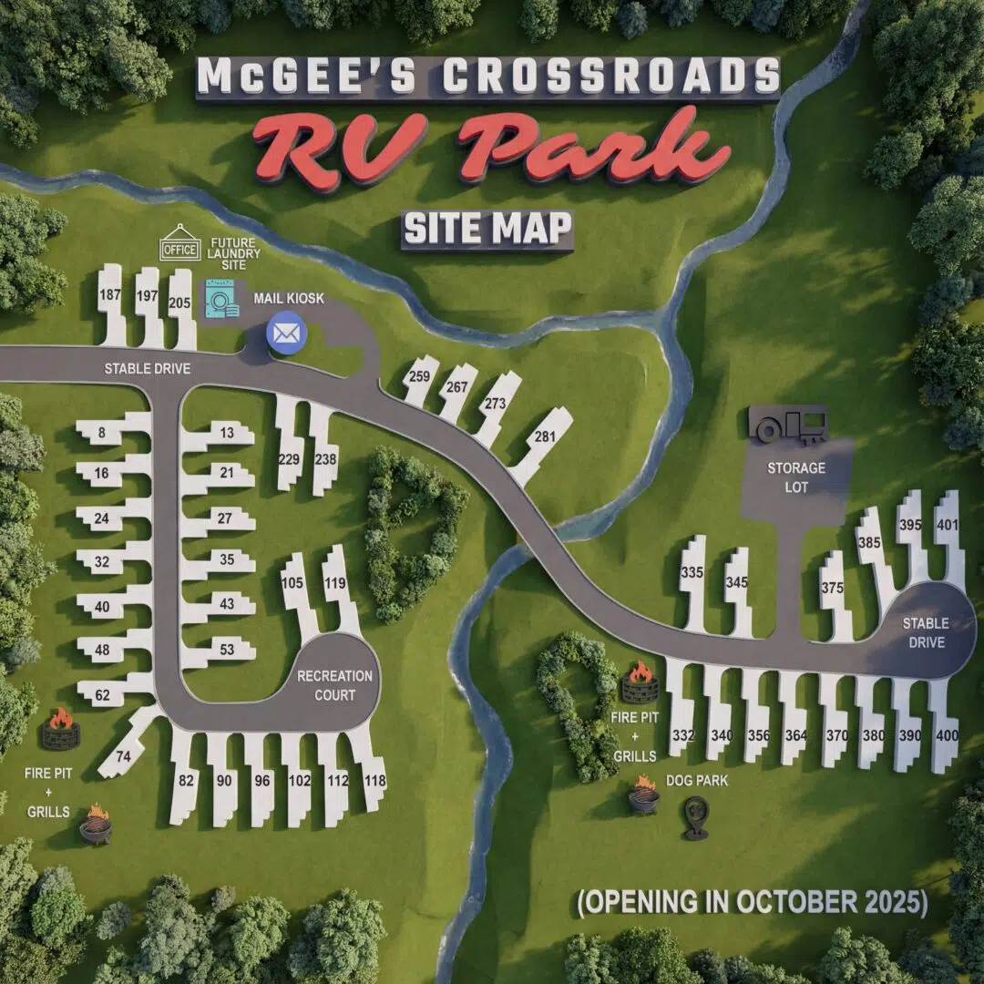 McGees RV Park Site Map